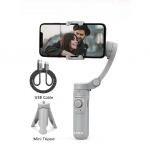 SK062 3-teljeline kokkupandav nutitelefon k&auml;eshoitav karikatuur mobiiltelefoni videosalvestuse videologi stabilisaator iPhone Xiaomi Huawei Samsung jaoks