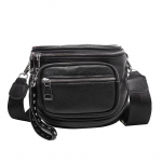 Luksuslik mitme taskuga 100% veisenahast Crossbody kotid naistele Must &otilde;lgade Messenger k&auml;ekotid V&auml;ike rinnakott Reisi sadulakott must