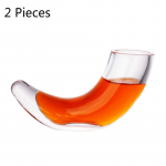 Creative Ox Horn Cocktail Cup Shot Glass Hispaania spetsialiteet Restoran Baar Jook Veiniklaas Kange alkohol Viin Viski trummel 2 Pcs Horn Glass 80ml