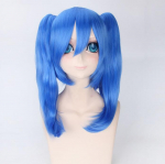Naiste Cosplay Parukas 40cm Anime Kagerou Project Enomoto Takane Ene Sinine Ponytails Parukas Cosplay Kost&uuml;&uuml;m Kuumakindlad S&uuml;nteetilised Juuksed 37-40CM sinine