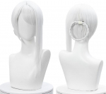 Anime NieR Kaine Cosplay parukas NieR RepliCant Cosplay Sliver valged punutud juuksed tukkidega S&uuml;nteetilised juuksed kuumakindlad One Size valge