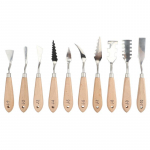 10 tk &otilde;limaali noad kaabitsad v&auml;rvipaleti noat&ouml;&ouml;riistad ebakorrap&auml;rase tekstuuriga puidu jaoks lillekuhvlid kunstiv&auml;rvide v&auml;rvimise t&ouml;&ouml;riistad 10 pcs