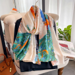 Kvaliteetsed luksuslikud siidist sallid peapael Sallid kaelasall naistele kett siidist sall naiste dekoratiivne sall 180*90cm valge