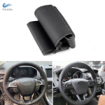 For Ford Mondeo Fusion 2013- EDGE 2015 2016 2017 2018 auto rooli kate Must perforeeritud nahast sisemus gray