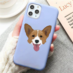 Armas Corgi Butt Animal Puppy telefoni&uuml;mbris Candy Color Blue iPhone 11 12 13 pro XS MAX 8 7 6 6S Plus X 5S SE 2020 XR jaoks iphone 6plus 6splus