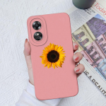 OPPO A52 A35 A17 A17K A16 A15 A15S &uuml;mbris Kaunis p&auml;evalill Daisy Square vedelast silikoonist tagakaane &uuml;mbrised OPPOA17 OPPOA15 Bumper Fundas Coque jaoks OPPO A1 2018