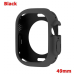 Apple Watchi seeria &uuml;mbris 8 7 6 5 4 3 SE 2 Pehme silikoonkattega &uuml;mbris iWatch Slim Tpu kaitseraua kaitsele 38 40 41MM 42 44 45MM 38mm must