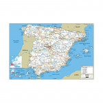 Hispaania teekaart L&otilde;uendmaal Seinakunst Plakat Koolitarbed Elutoa kodukaunistus 42*30cm