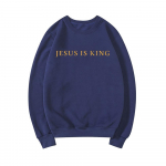 Jeesus on kuningas dressipluus Unisex meestele naistele pullover Christian Gift Jesus Crewneck dressipluusid Graafilised kapuutsid T&auml;navar&otilde;ivad Topid S tumesinine v&auml;rv