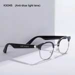 Uuendage Bluetooth 5.0 Smart Glasses Music Voice Call P&auml;ikeseprillid saab sobitada retseptil&auml;&auml;tsedega, mis &uuml;hilduvad iOS-iga Android KX04B