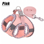 Lemmikloomade rakmed v&auml;ikestele koertele jalutusrihmade komplekt, pehme ja t&otilde;mbevaba reguleeritav hingav v&otilde;rgust rihm ja rakmete vestirihm kutsikatele, v&auml;ikestele, keskmistele koertele ja kassidele s