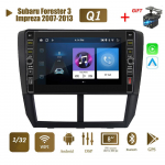 8-tolline Android Subaru Forester 3 Impreza 2007-2013 jaoks koos nupunupuga autoraadio video multimeedia GPS-m&auml;ngija 1+32 GB 1+32GB