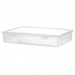 Tolmukindel dokumentide hoiukonteiner Multifunktsionaalne l&auml;bipaistev plastkarp andmesertifikaadi kirjatarvete jaoks, kaasaskantav suur mahutavus M