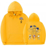 Anime Demon Slayer Upper Moons Muzan Print Hoodie Harajuku Akaza Douma Kokushibo pikkade varrukatega kapuutsid Mood Vintage dressipluus 2XL