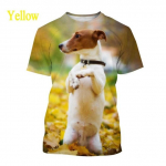 Animal Jack Russell Terrier Dog 3D Prindiga Meeste T-s&auml;rk Unisex Casual Armas Koer Print Harajuku Style Streetwear Pullover Top XXS