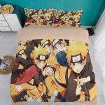 Multifilm Naruto Sasuke Kakashi anime &uuml;li&otilde;pilaste &uuml;hiselamu &uuml;he voodilina tekikate kolmeosaline komplekt kaheinimese voodipesu neljaosaline komplekt 150x200cm 3pcs
