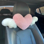 Car head pillow neck pillow cute cartoon love heart back pillow waist pillow seat back cushion Automotive interior NO. 1