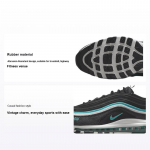 Nike Air Max 97 SE XXXV Meeste tossud Must Sport-T&uuml;rkiissinine Summit-Valge DN1893-001 40