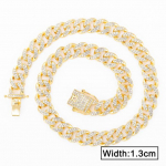 Meeste kett Kaelakee Meeste Hip-Hop ketid Kuldketid naastudega Suur Raske Kuuba Kett Hip Hopi Ehted Kaelakeed Iced Out Kett 16 inch