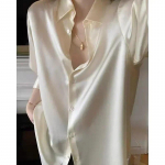 Mood Satiin Siid Pikkade varrukatega Avarad s&auml;rgid S&uuml;giskontor-naised Naised Prantsuse &uuml;laosaga topsid Disains&auml;rgid Riided Blusas 29830 S &scaron;ampanjav&auml;rvi