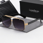 QueenSeven Unisex Fashion Metallist &otilde;ues s&otilde;itmiseks ja jalgrattas&otilde;iduks polariseeritud p&auml;ikeseprillid, UV400 must
