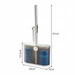 WIKHOSTAR &uuml;hekordselt kasutatava tualetiharja hoidiku komplekt 12 WC-harjaga, seinale paigaldatav WC-hari puhastusvedeliku harjadega