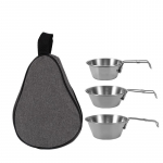 Outdoor Camping 304 roostevabast terasest kaasaskantav kokkupandav lumekausi 3-osaline komplekt