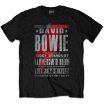David Bowie Hammersmith Odeon Slim Fit must Unisex T-s&auml;rk S