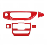 Auto keskse juhtpaneeli kaunistuse kaane kleebis Jeep Wrangler JL jaoks JT Gladiator 2018 -2023 ABS-i sisetarvikutele punane