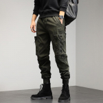 Cargo Pants Meeste Trend Meeste Haruni V&auml;ikeste jalaga p&uuml;ksid Lahtised jalad mitme taskuga p&uuml;ksid 28 armee roheline v&auml;rv