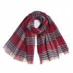 S&uuml;gistalvine kahepoolne tuttidega ruuduline sall naiste kaelar&auml;tik roheline