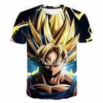 Summe T-s&auml;rk 3D Goku Vegeta Printing Harajuku Fashion l&uuml;hikeste varrukatega vabaaja topp M