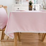 &Uuml;hev&auml;rviline ristk&uuml;likukujuline puuvillane ja linane laudlina, laualina, restoranilaudlina 120x120cm