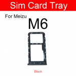 SIM-kaardi pesa aluse hoidik Meizu 15 16X M15 U10 U20 Pro 5 Pro 6 7 M6 M6T M6s SIM-kaardi pesa adapteri vahetus jaoks Meizu M6 must