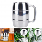 Roostevabast terasest kruusid &ndash; ideaalne kohvi ja tee jaoks, 1 t&uuml;kk (Roostevaba teras) H&otilde;bedane, 300 ml