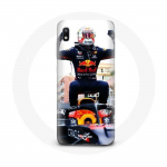 Musta punase ja kollase v&auml;rviga &uuml;mbris Samsung Galaxy A10 vormel 1 Max Verstappeni F1 v&otilde;idus&otilde;itja jaoks