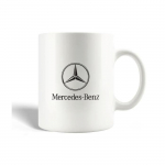 Mug en C&eacute;ramique Voiture Mercedes-Benz Logo Gris