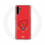 Coque pour Huawei P30 Pro BTS Bangtan Gar&ccedil;ons BT21 TATA V Fond Rouge