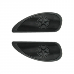 Must gaasipaagi kleebise kate Kaitse k&uuml;lgpaagi p&otilde;lvekaitsme Star Grip universaalne Yamaha Honda Suzuki mootorratta Cafe Racer jaoks 2PCS