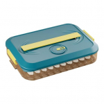 Pelmeenikarbi s&auml;ilituskonteiner k&auml;epidemega toidukvaliteediga BPA-vaba nakkumatu virnastatav suupistekonteiner kaanega toidu hoiukarbiga Single Layer valge