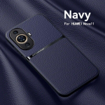 Hauwei NOVA 11 Case Luksusliku magnetilise autohoidiku nahast telefoni&uuml;mbrisele Huawei Nova 11 Pro 11Pro Nova11Pro silikoonist tagakaas For NOVA 11 must