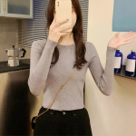 Džemprid Naiste &otilde;hukesed mustad sinised kootud p&otilde;hjaga s&auml;rgid S&uuml;gis- ja Talvised Elegantsed &Uuml;markaelusega Pikkade varrukatega kudumid Topid Kampsunid L valge