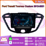 Android Ford Transit Tourneo Custom 2012-2021 jaoks Auto Carplay Multimeediam&auml;ngija DSP IPS Video WIFI Bluetooth GPS Navigatsioon 4+64GB 4+64GB
