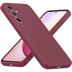 Vedel silikoonist &uuml;mbris Samsung Galaxy A35 A35 5G vedel silikoonist &uuml;mbris globaalse versiooni kogu korpusega kaamera kaitse&uuml;mbrise kate silikoon Samsung Galaxy A35 tumepunast v&auml;rvi