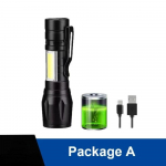 Uue stiili 6LED-taskulamp mini kaasaskantav lamp sisseehitatud 18650 akuga USB-taaslaetava COB LED-taskulamp matkatulede jaoks Package A- Mini Led
