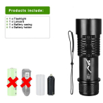 9000LM XHP160 professionaalne v&otilde;imas LED-sukeldumise taskulamp IPX8 veekindel veealune latern sooja sinise valge valgusega without battery must