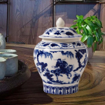 Keraamiline ingveripurk Aasia k&auml;sit&ouml;&ouml; mandariin mitmeotstarbeline chinoiserie portselanist purgid vaas Style D