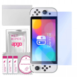 apgo Ultra-Clear 9H Hybrid protective glass compatible with Nintendo Switch Oled, flexible nano glass, great replacement for tempered glass, scratch-r