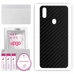 apgo Protective Skin Sticker for the back compatible with Oukitel U23, Wrap Film, Foil, Vinyl - Pattern Carbon Black