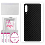 apgo Protective Skin Sticker for the back compatible with HTC Desire 22 Pro, Wrap Film, Foil, Vinyl - Pattern Carbon Black